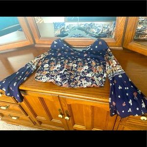 Altar’d State bohemian flowered adjustable shirt